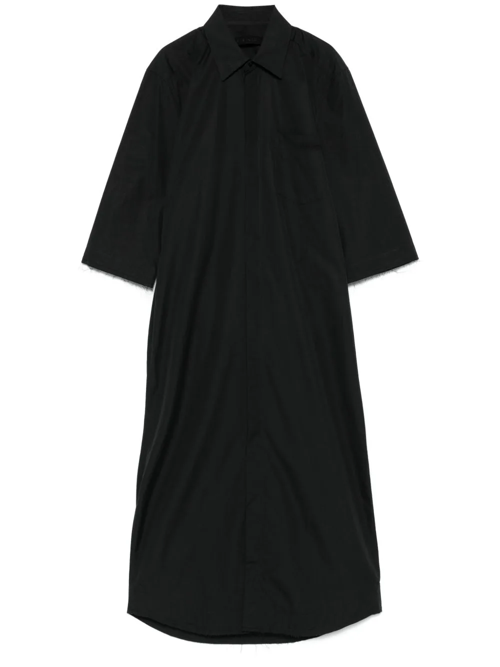 Three-Quarter-Sleeves Shirt Midi Dress by ALAINPAUL