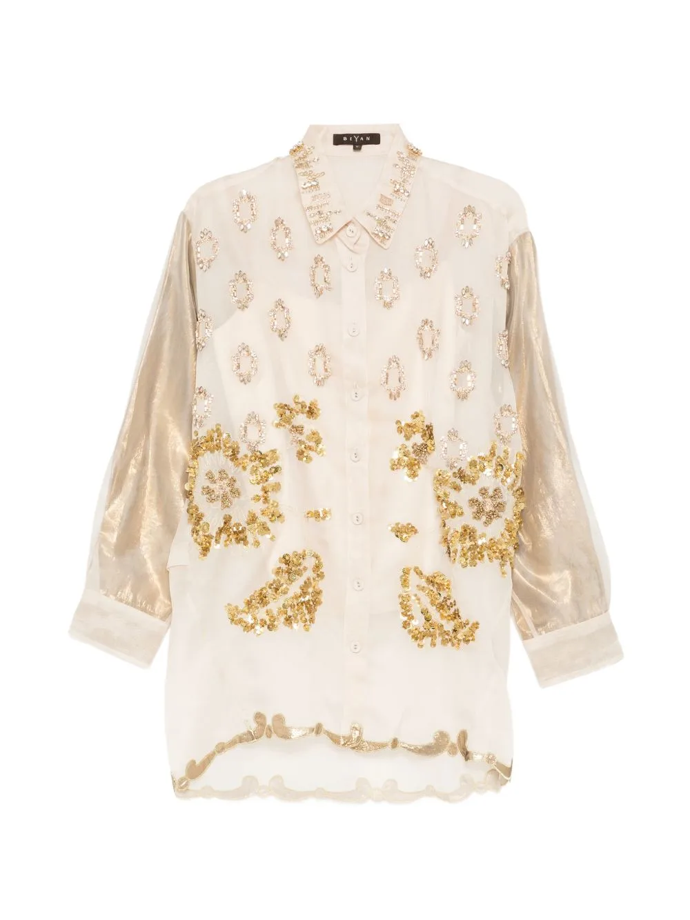 Sequin-Embellished Shirt by Biyan