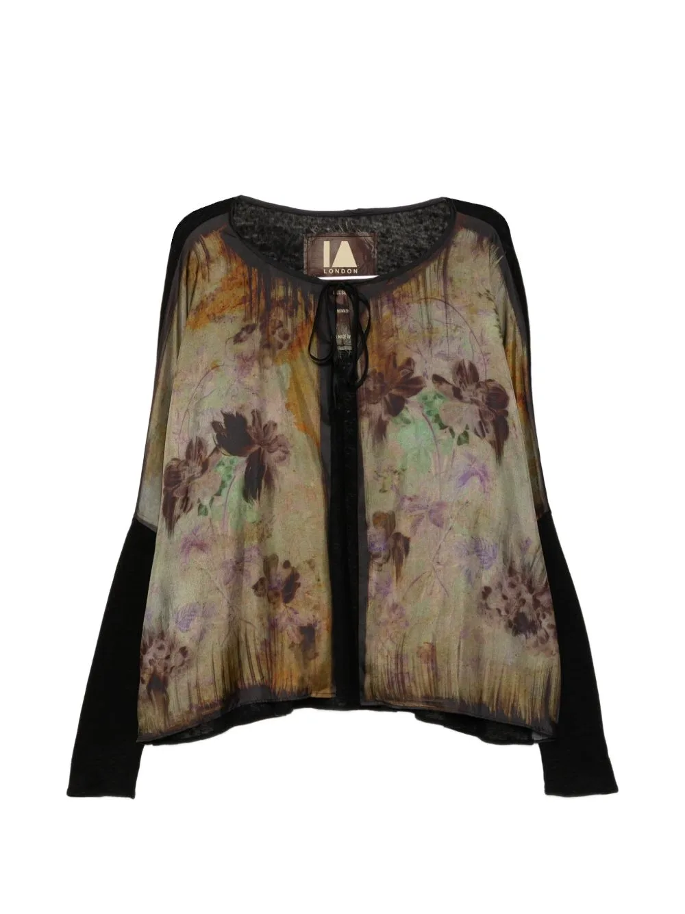 Floral-Print Tie-Neck Knitwear by IA LONDON