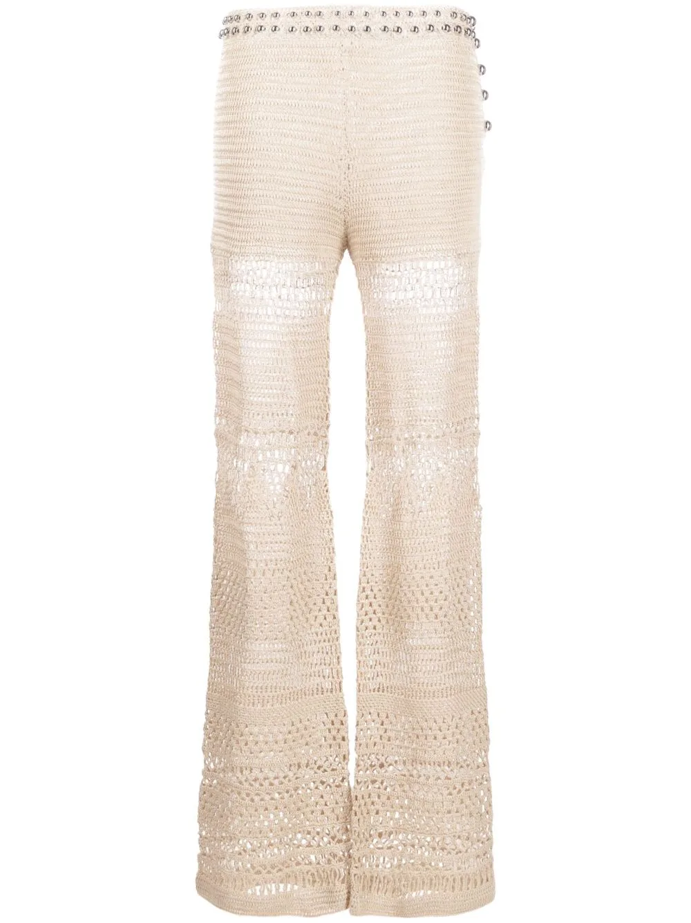 High-Waisted Knitted Trousers by Rabanne