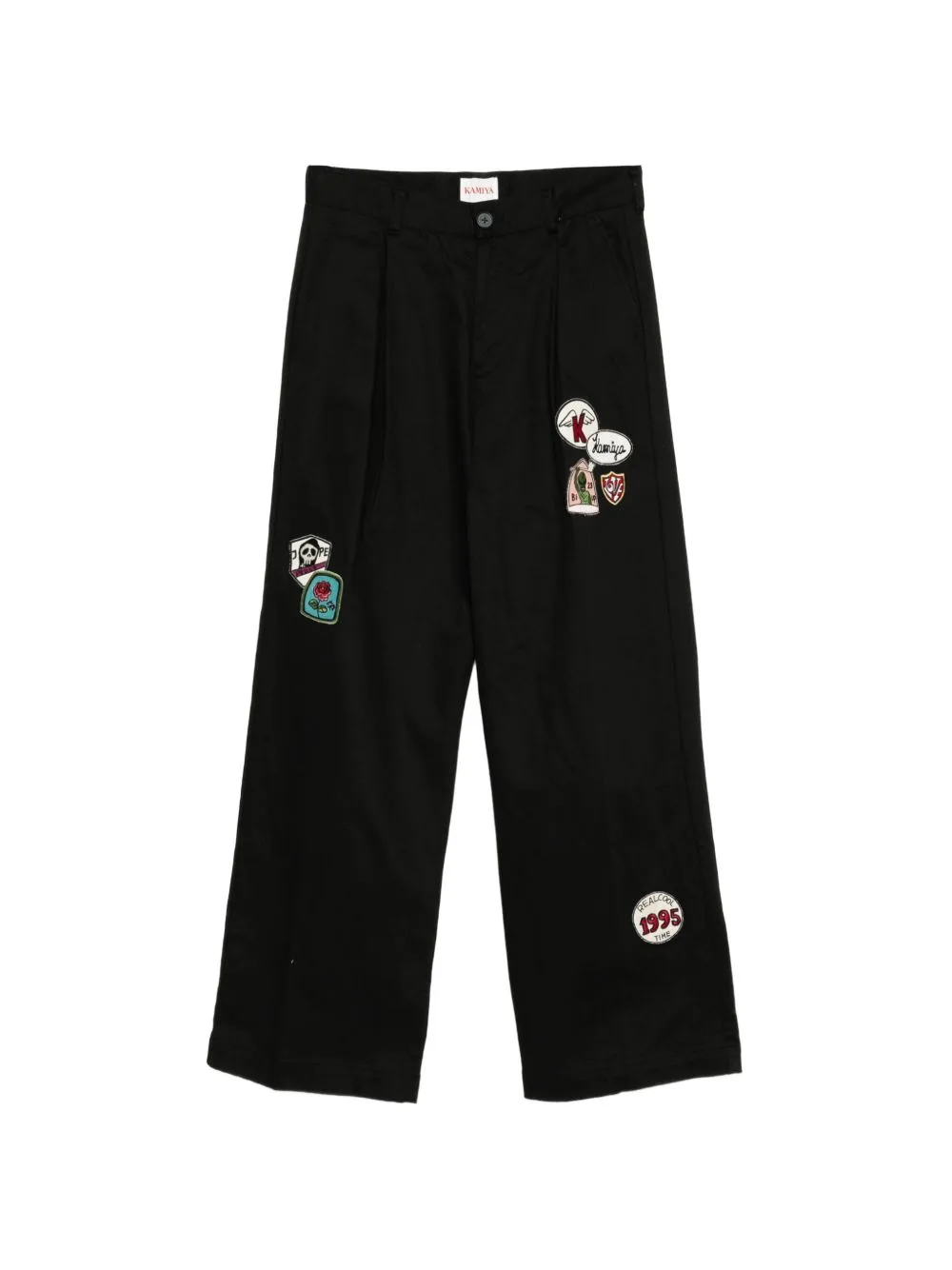 Patch-Detail Pleated Trousers by KAMIYA