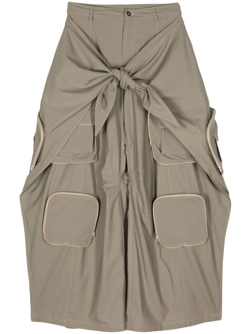 Knotted Wide-Leg Trousers by ACT N°1