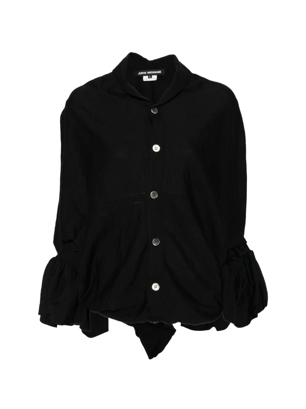 Ruffled-Sleeve Cardigan by Junya Watanabe