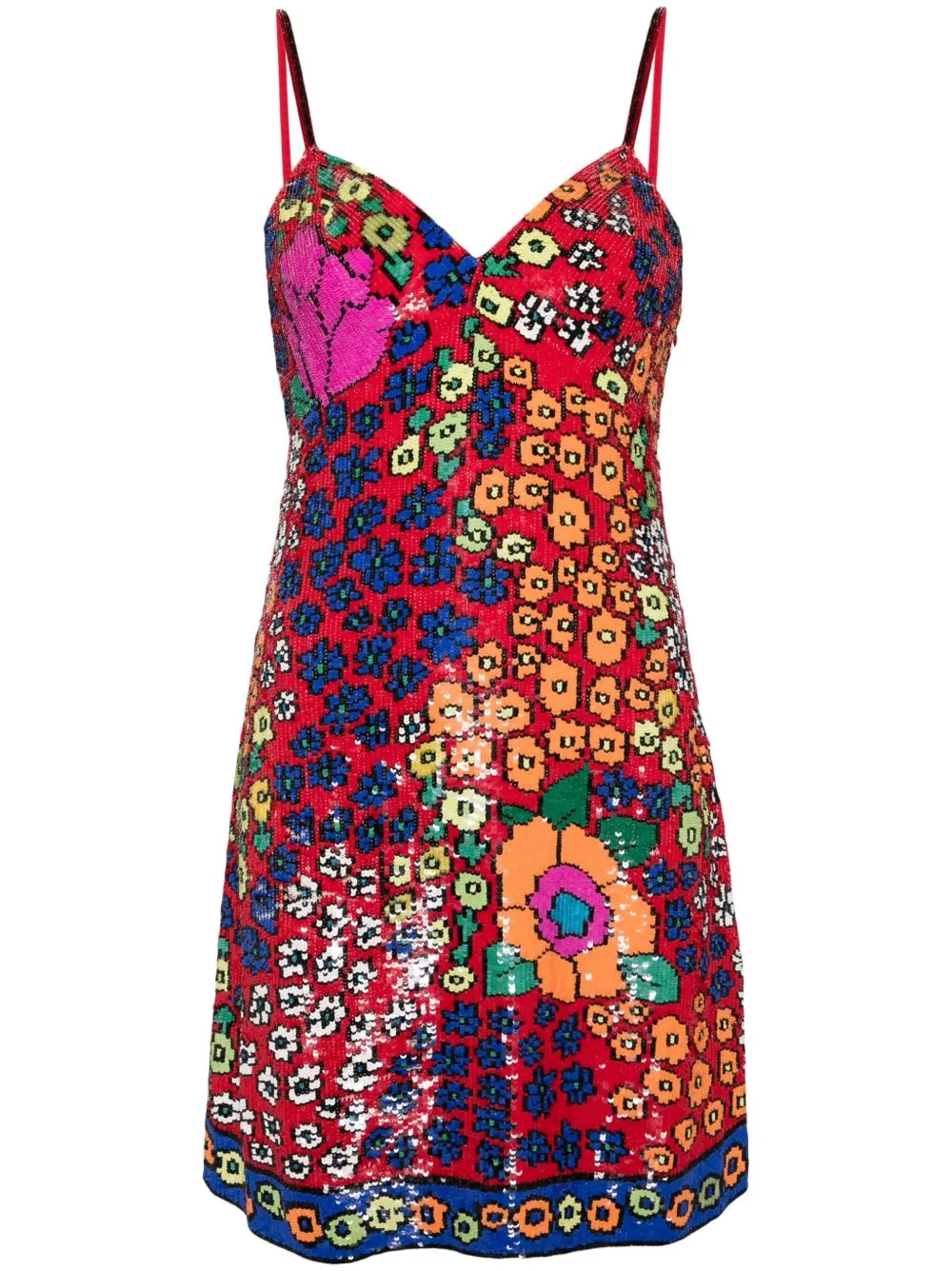 Sequin Floral-Pattern Dress by Ashish