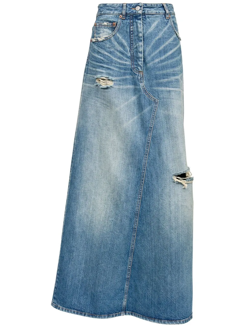 Logo-Patch Midi Skirt by MM6 Maison Margiela