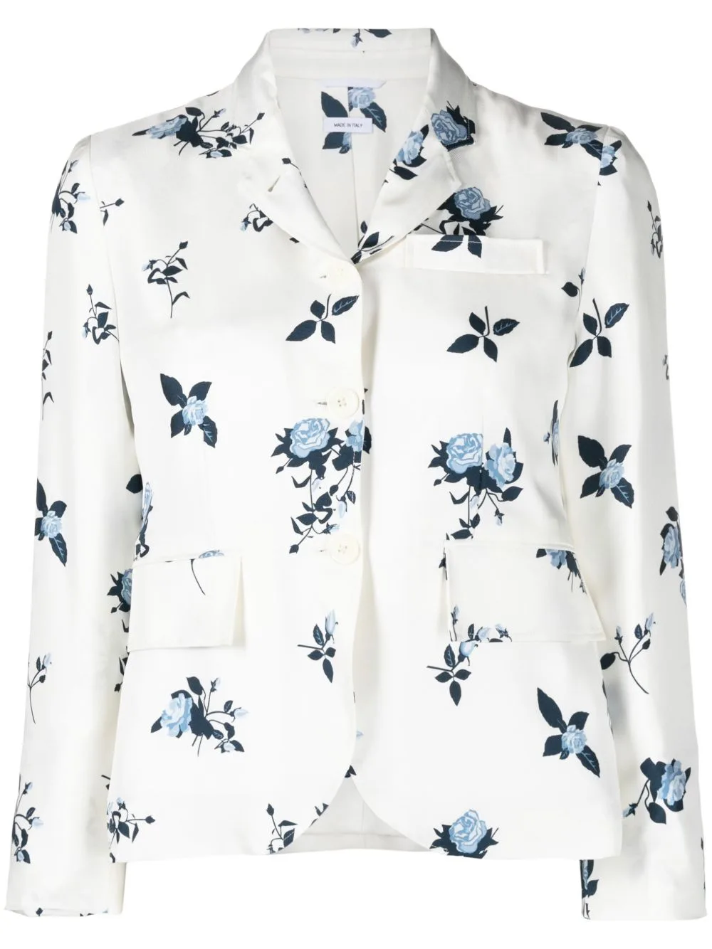 Floral-Print Silk Blazer by Thom Browne