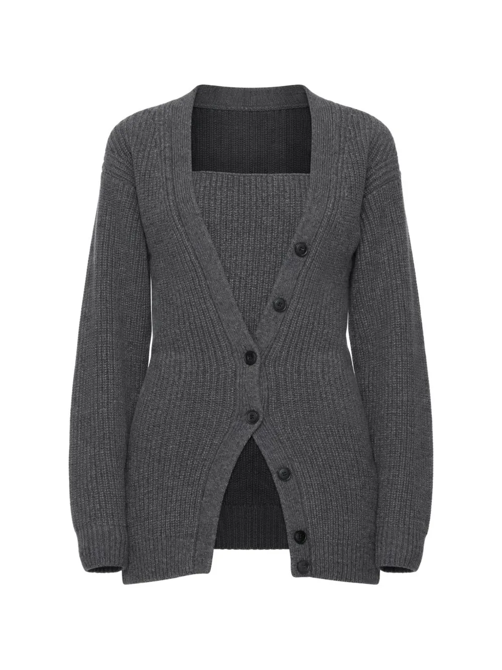 Button Square-Neck Cardigan by Alexander Wang