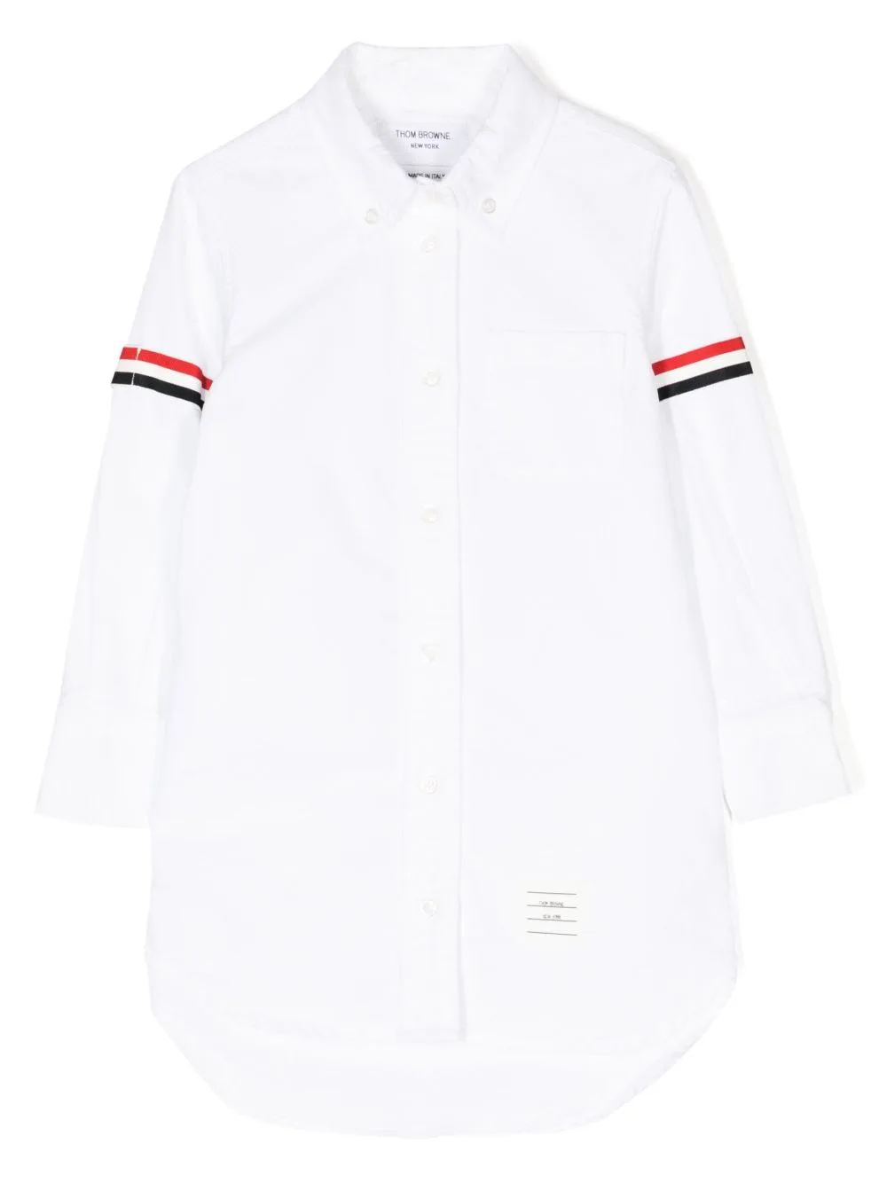 Oxford Grosgrain Armband Shirtdress by Thom Browne Kids