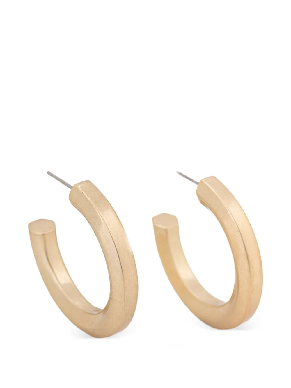 Hexagonal-Profile Hoop Earrings by AllSaints