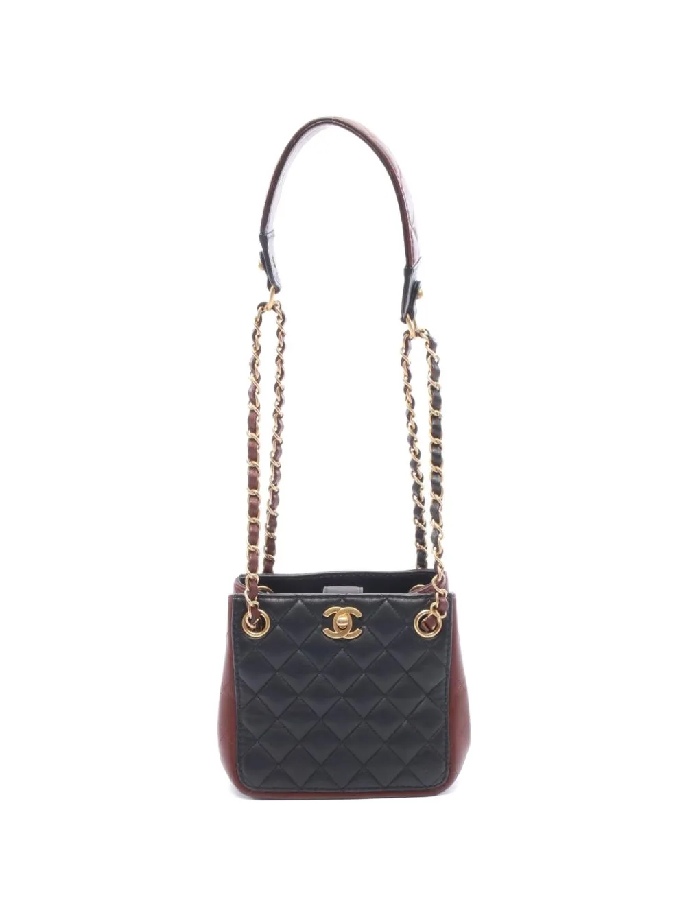 2020-2021 Small Matelassé Chain Bucket Bag by CHANEL Pre-Owned