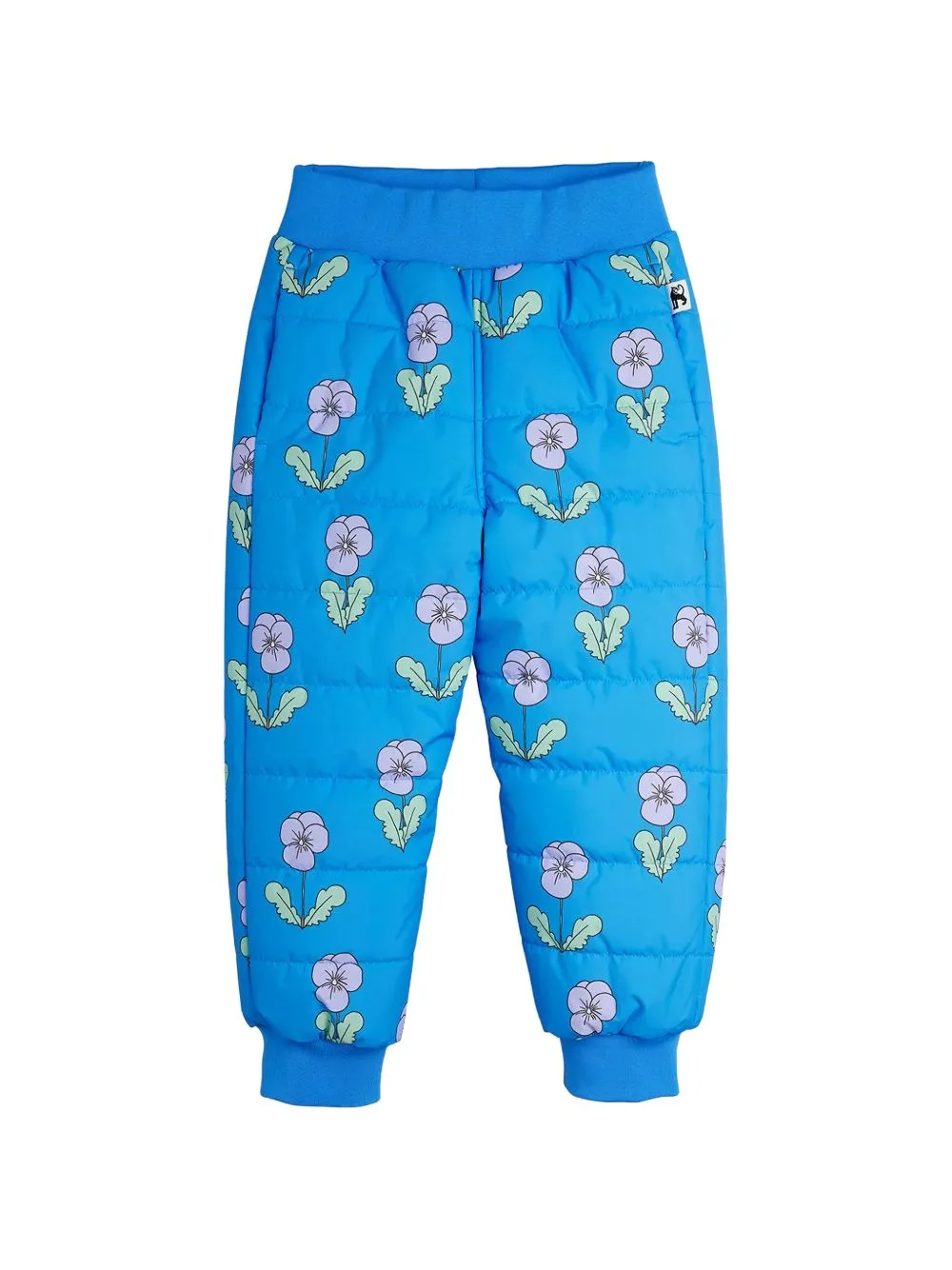 Violas Floral-Print Quilted Trousers by Mini Rodini