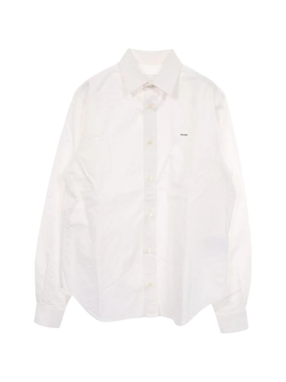 2010s Logo-Embroidered Long-Sleeve Shirt by Prada Pre-Owned