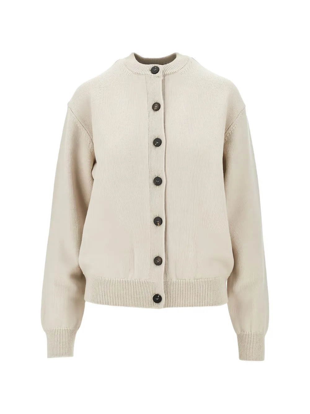 Button-Up Crew-Neck Wool Cardigan by Jacquemus