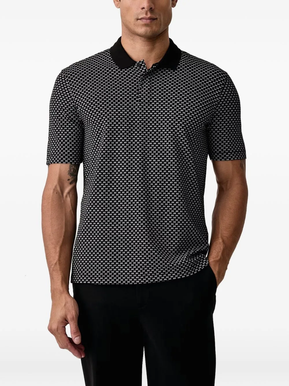 Logo-Print Short-Sleeve Polo Shirt by Armani Exchange