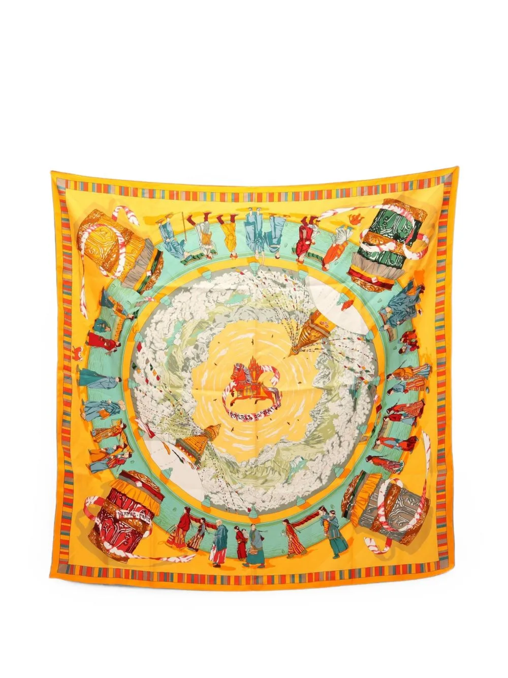 2010s Prières Au Vent Scarf by Hermès Pre-Owned