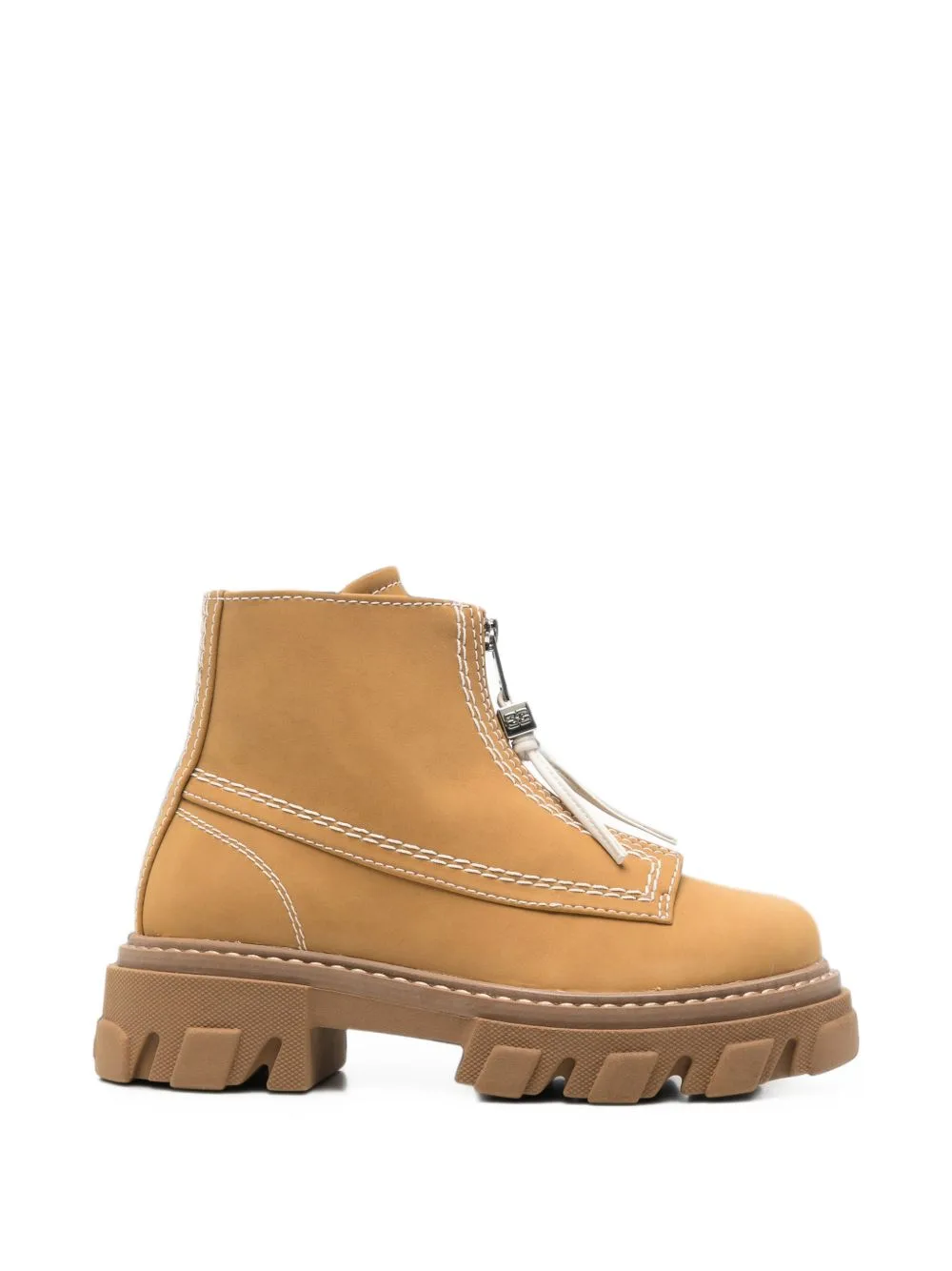 Cleated Zip Ankle Boots by GANNI