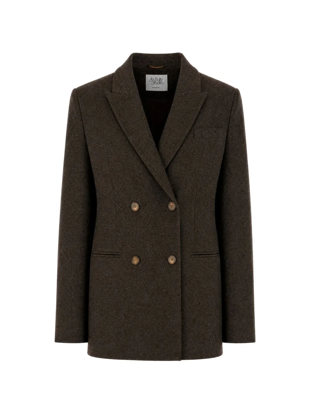 Double-Breasted Peak-Lapels Jacket by LE SULLY STUDIO