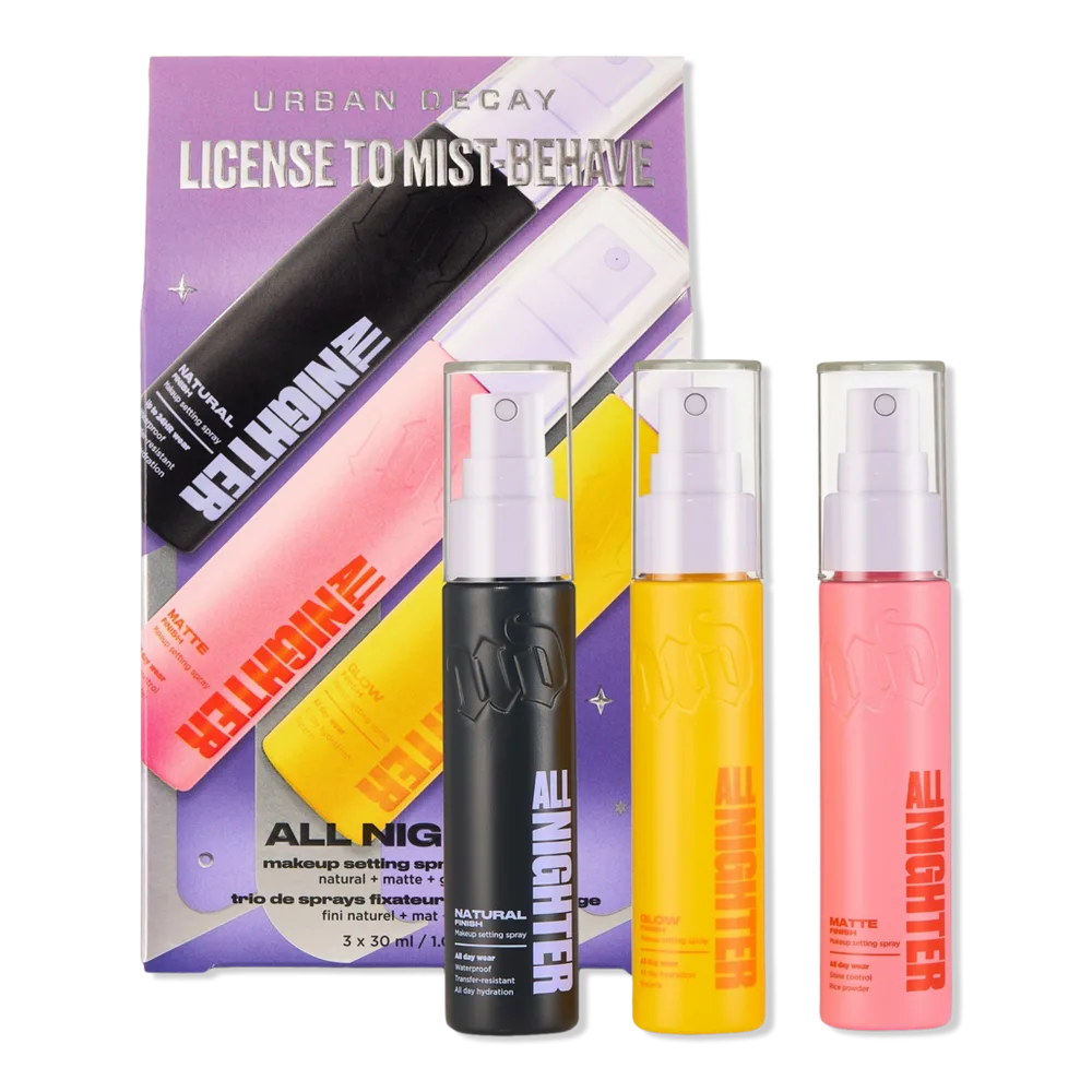 License to Mist-Behave All Nighter Makeup Setting Spray Travel Trio Gift Set by Urban Decay