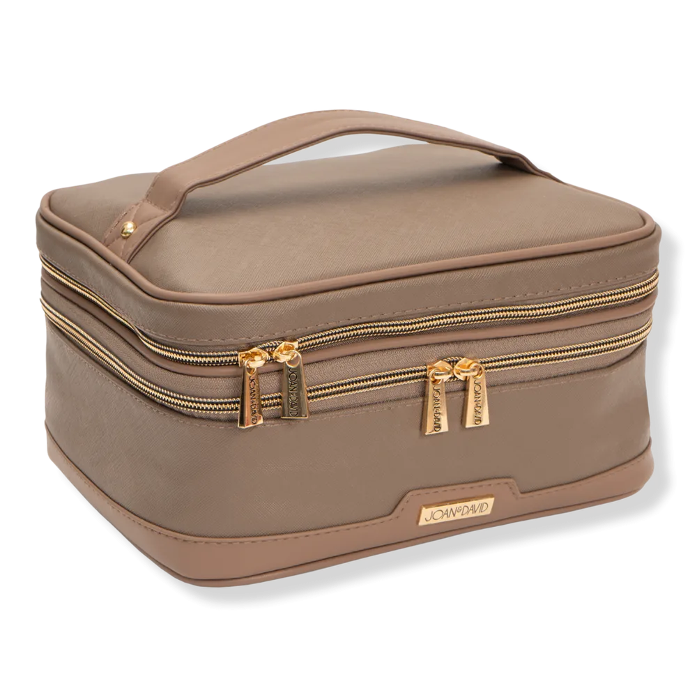 Top Handle Saffiano Train Case Cosmetic Bag by Joan & David