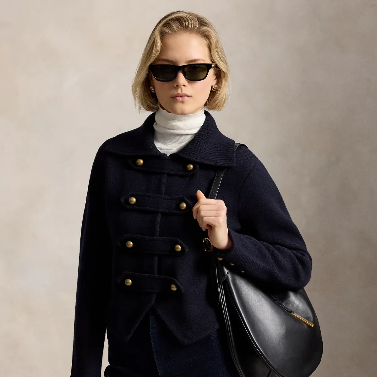 Double-Breasted Wool-Blend Knit Jacket by Polo Ralph Lauren
