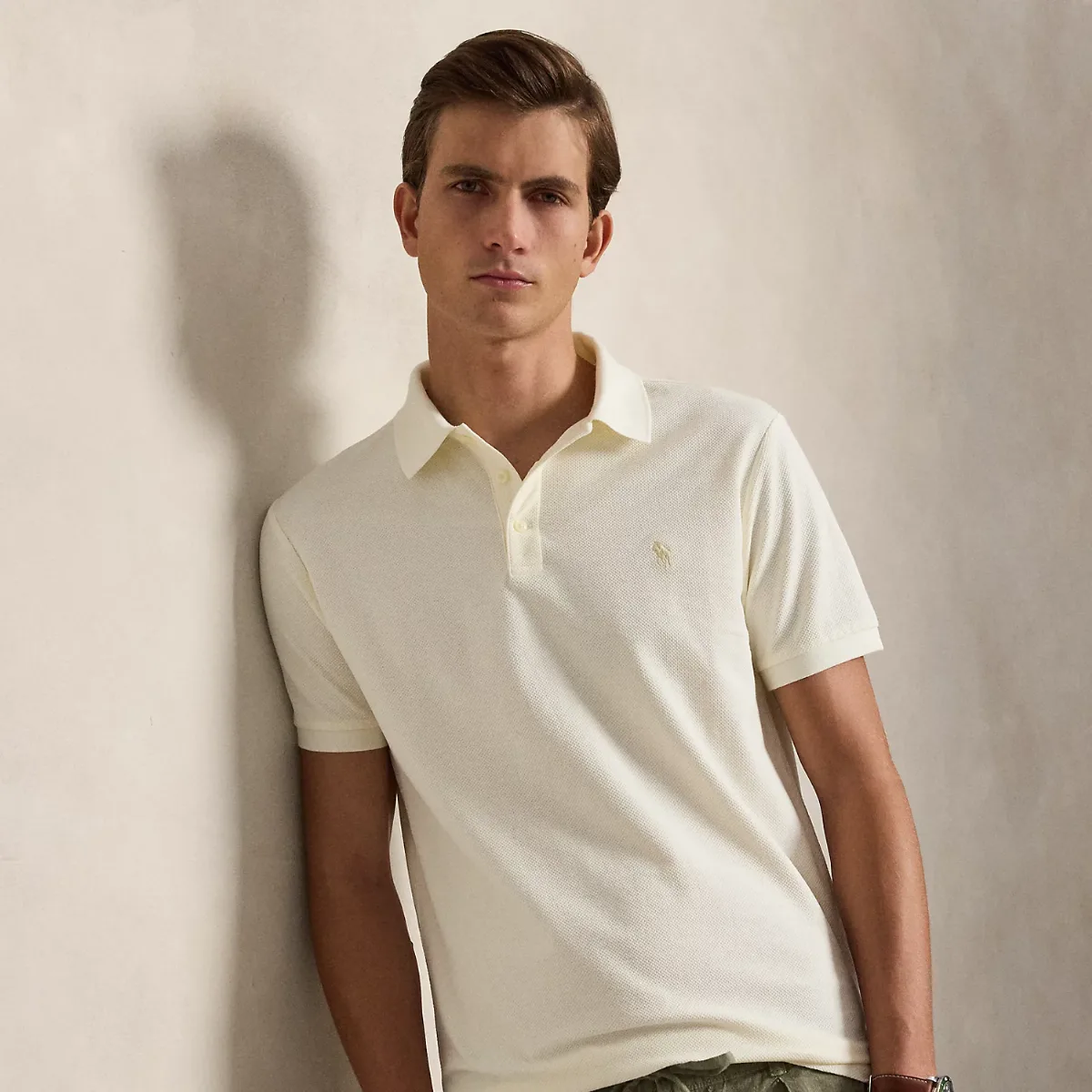 Custom Slim Fit Honeycomb-Mesh Polo by Polo Ralph Lauren