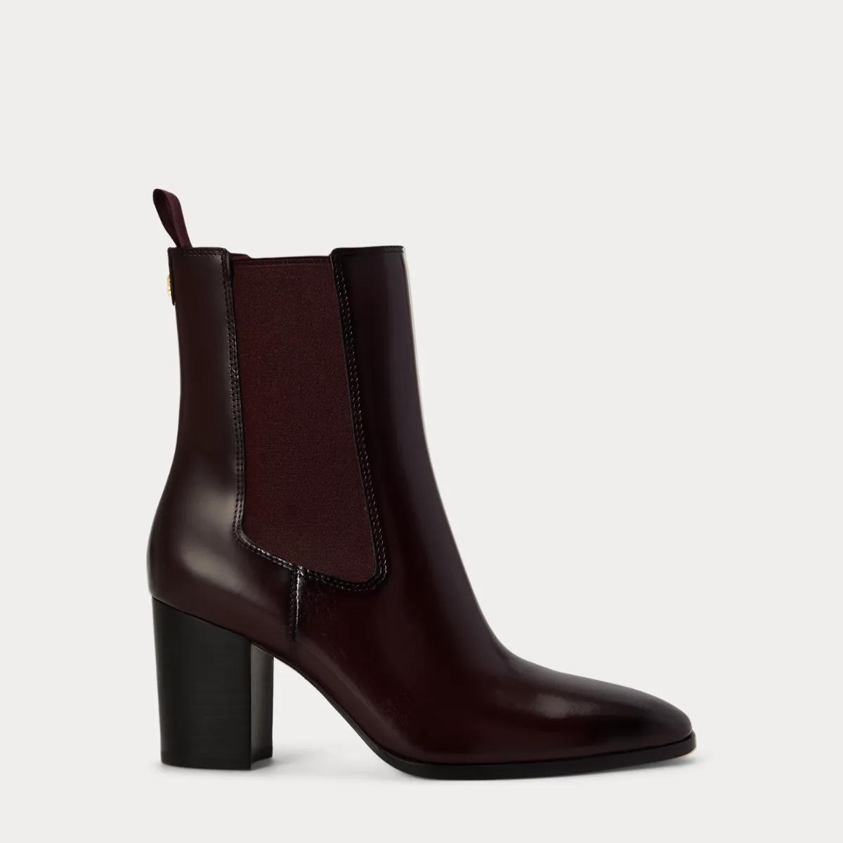 Raelynn Glazed Leather Booties by Lauren Ralph Lauren