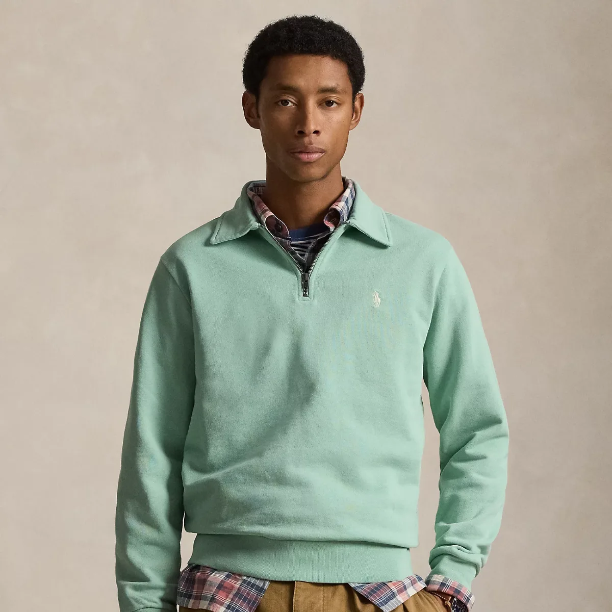 Loopback Fleece Quarter-Zip Sweatshirt by Polo Ralph Lauren