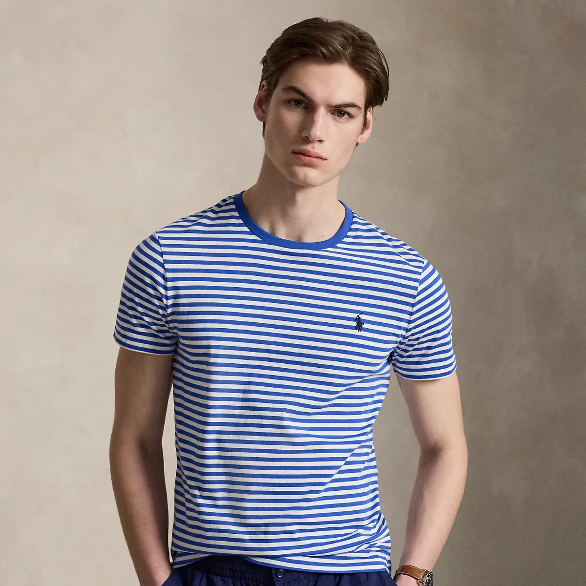 Custom Slim Fit Striped Jersey T-Shirt by Polo Ralph Lauren