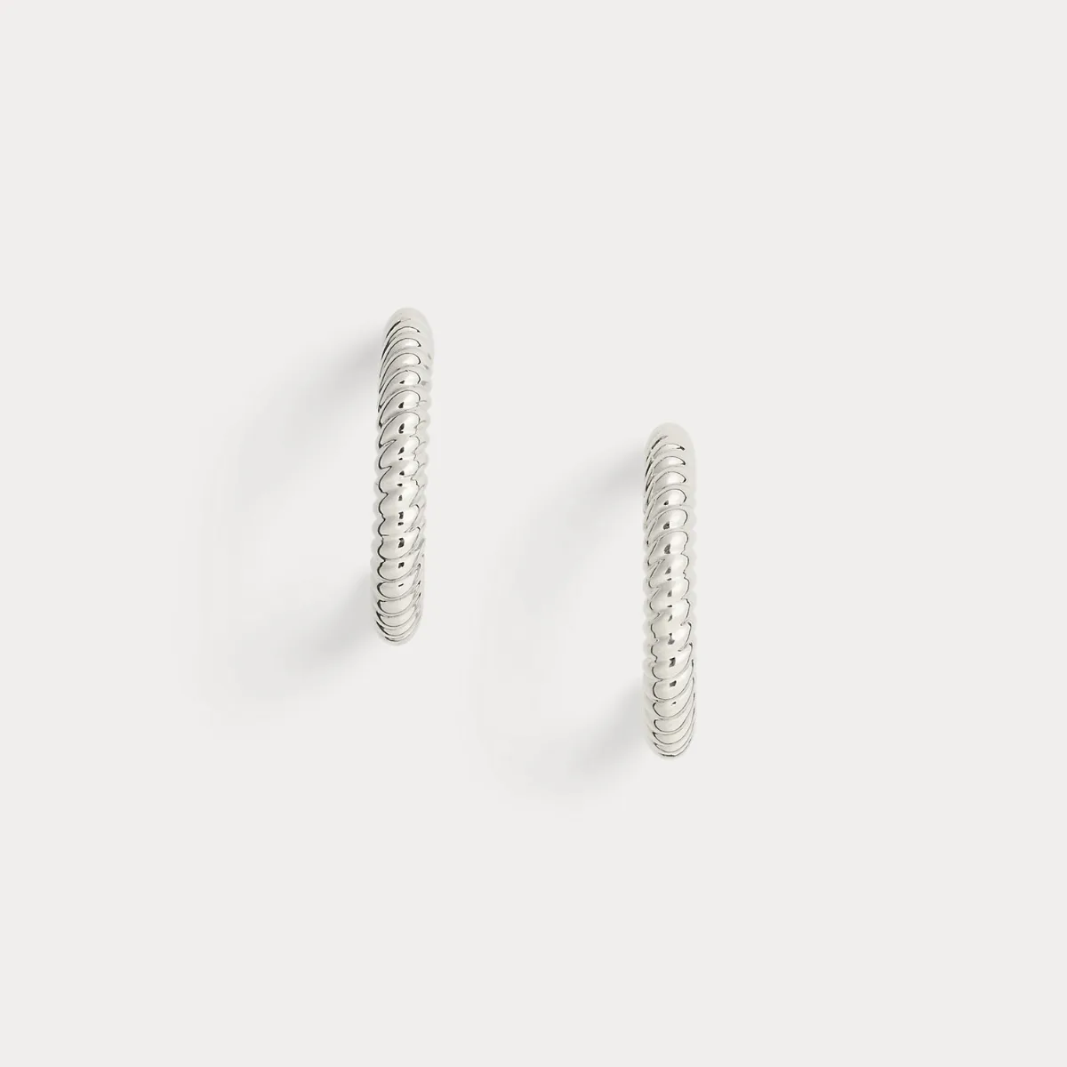 Rope Silver-Tone Hoop Earrings by Ralph Lauren Collection