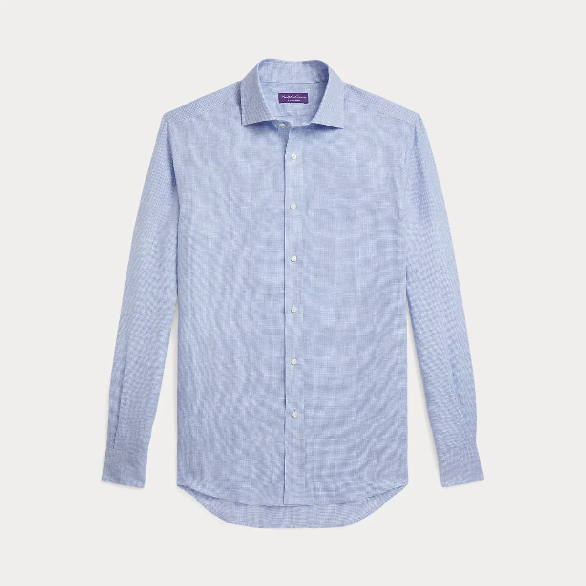 Houndstooth Linen Shirt by Ralph Lauren Purple Label