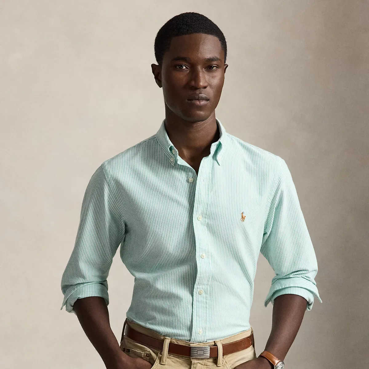 Custom Fit Striped Oxford Shirt
