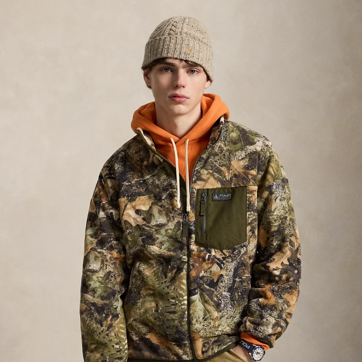 Relaxed Fit Forest-Print Fleece Jacket by Polo Ralph Lauren