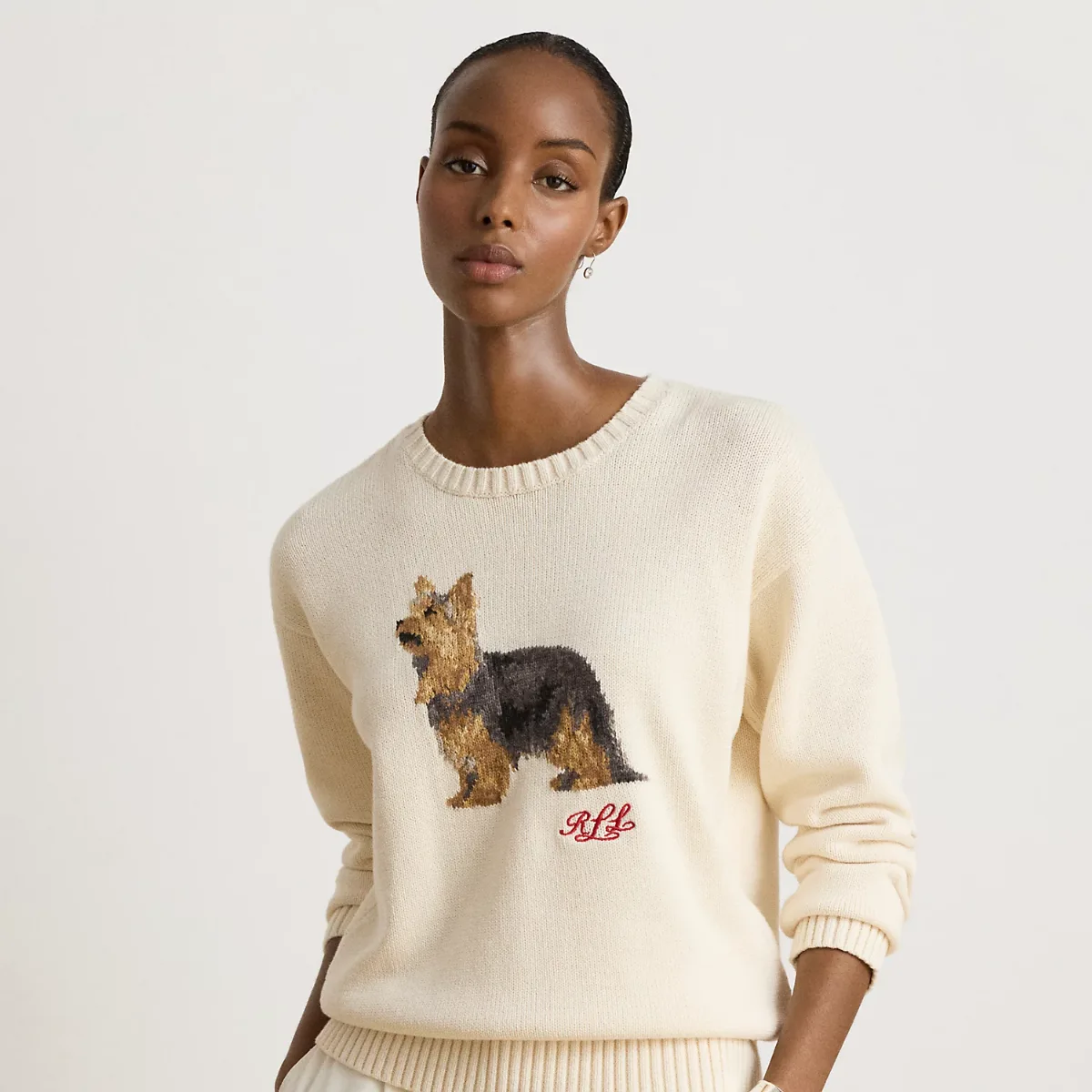 Intarsia-Knit Yorkshire Terrier Jumper