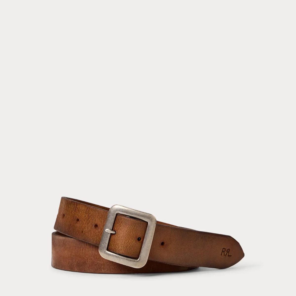 Hand-Burnished Leather Belt by Ralph Lauren RRL