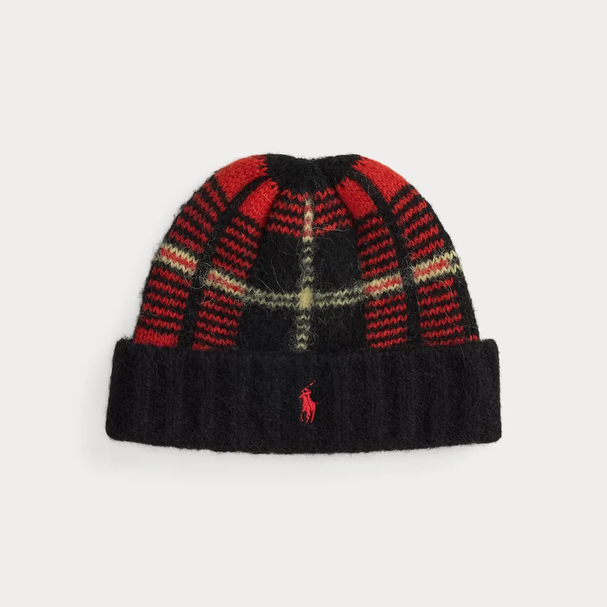 Plaid Brushed Wool-Blend Beanie by Polo Ralph Lauren