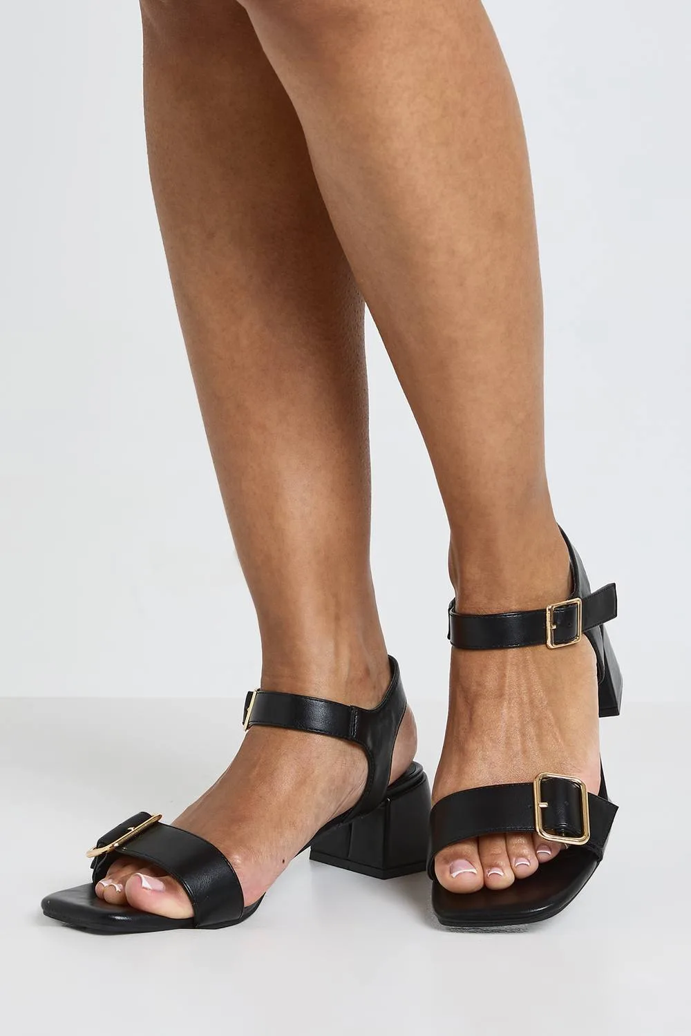Wide Fit Buckle 2 Part Heels
