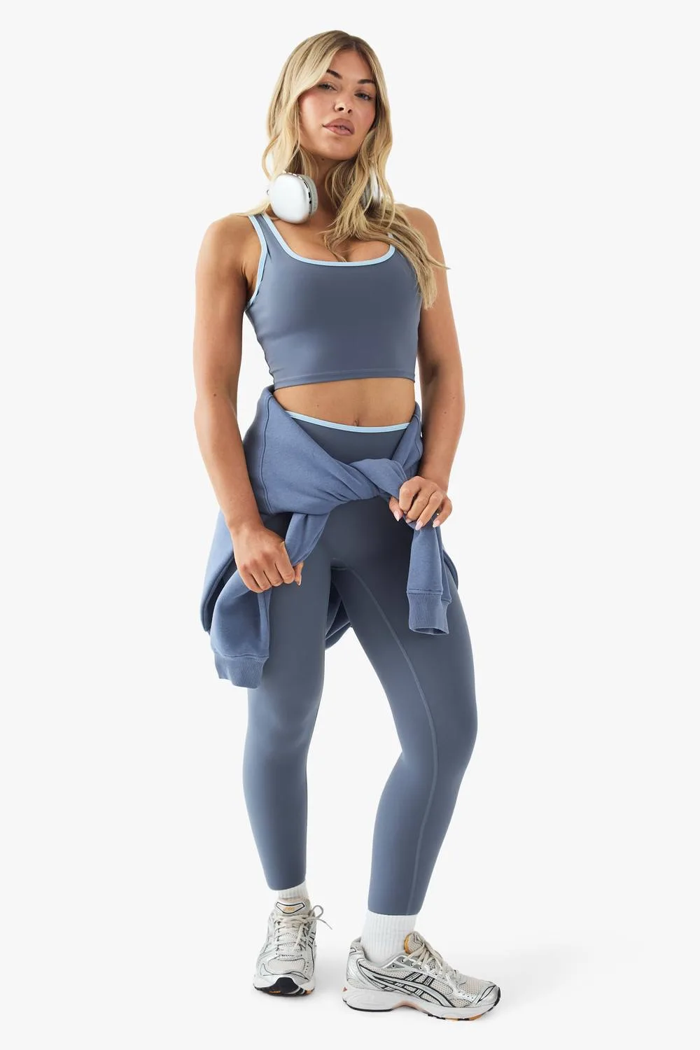 DSGN Studio Sports Ultra Sculpt Contrast Piping High Waist Legging Pants by boohoo