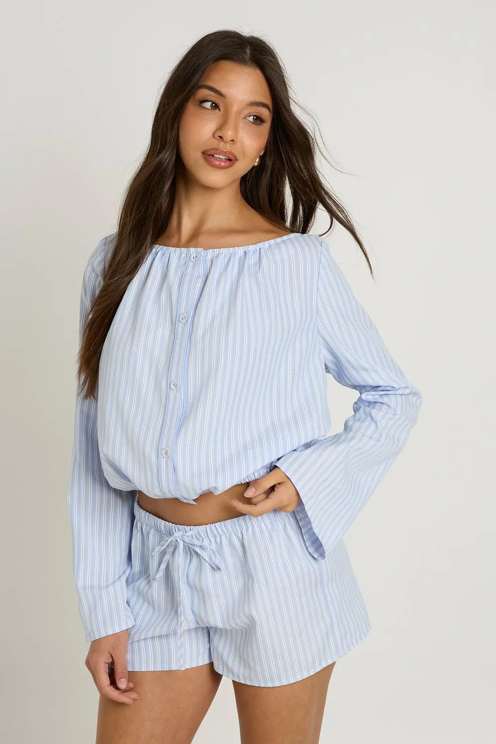 Stripe Drawcord Low Rise Shorts by boohoo