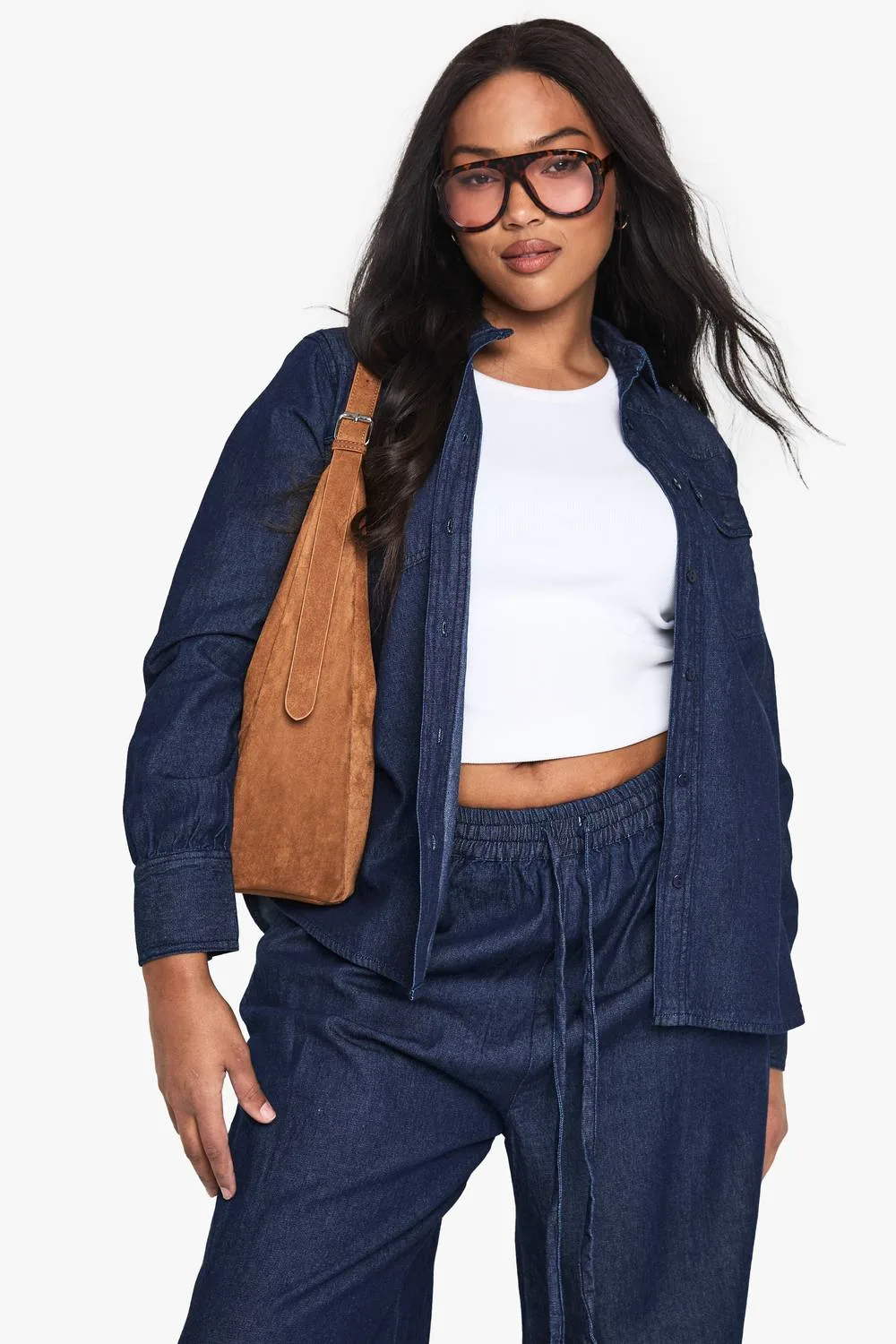 Denim Western Shirt by boohoo
