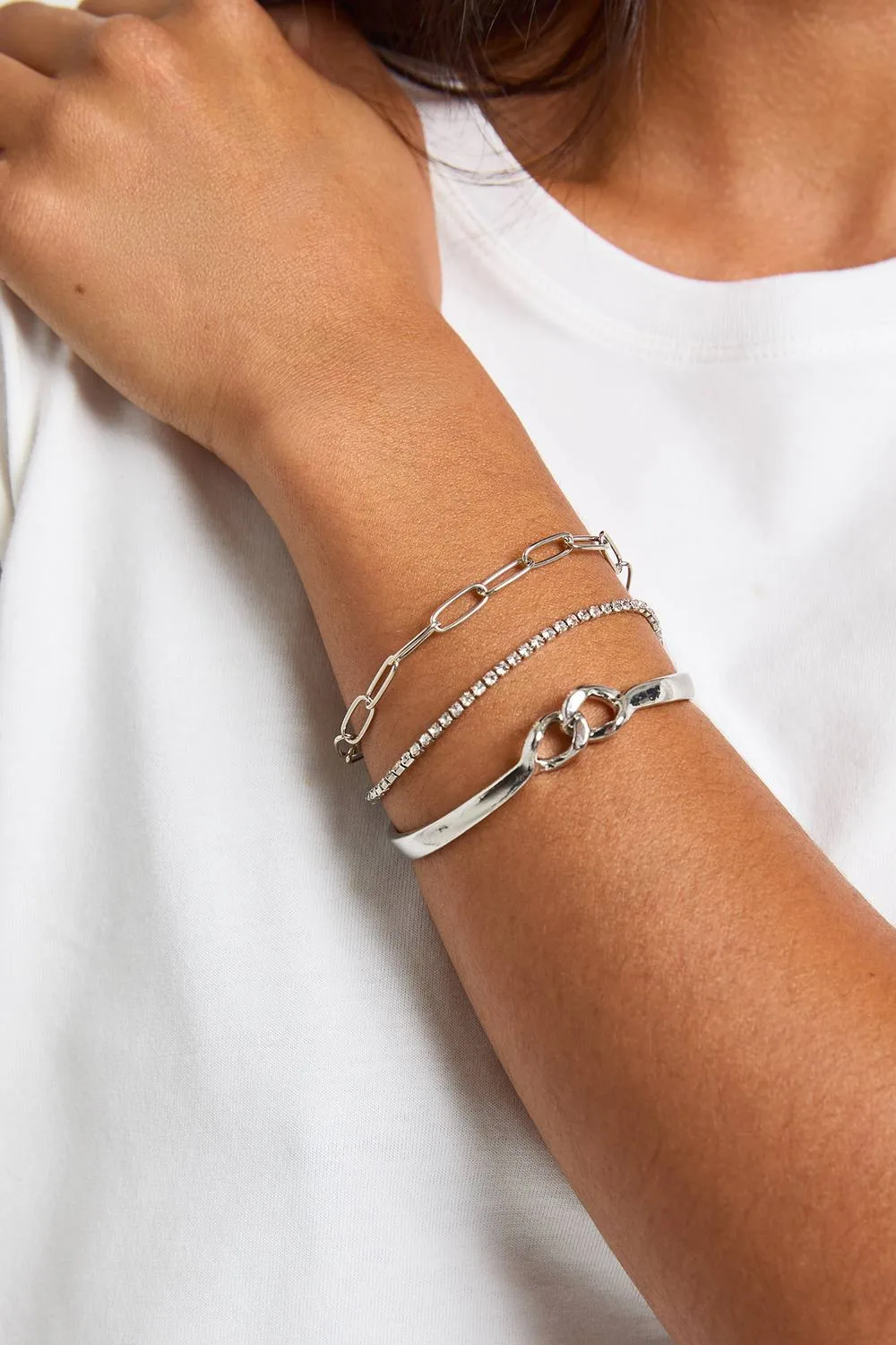 Knot Detail Bracelets 3 Pack by boohoo