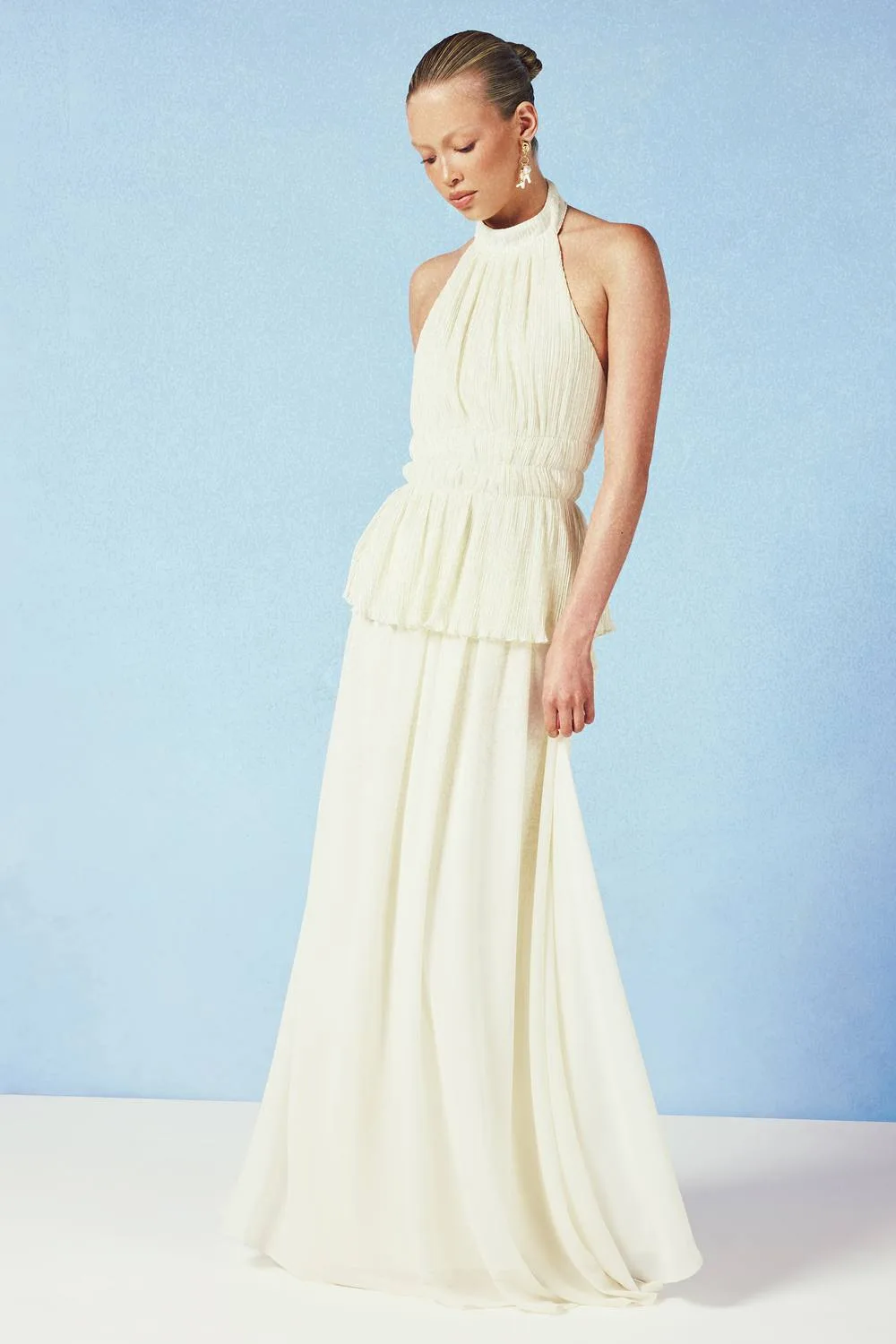 Chiffon Gathered Maxi Skirt by boohoo