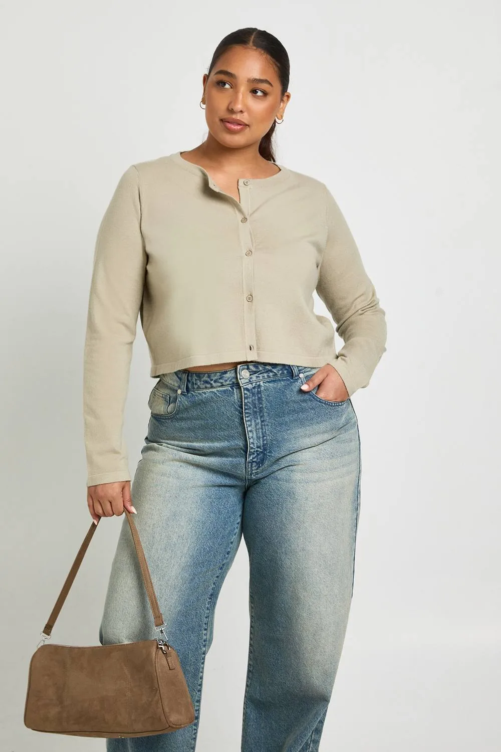 Long Sleeve Knit Rib Top by boohoo