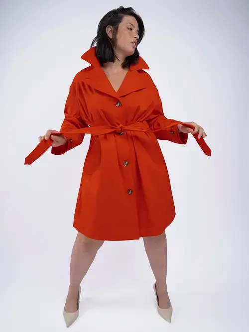 Tech Twill Trench Coat by SEE ROSE GO