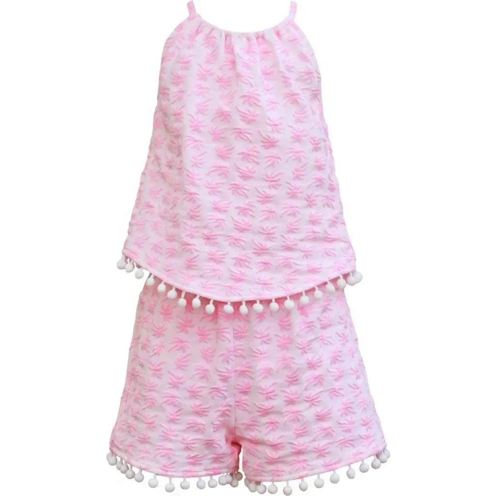 Sunny Daze Pom-Pom Tank and Short Set by Mia Belle Girls