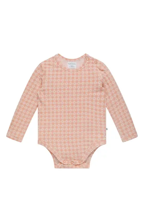 Comfy Long Sleeve Bodysuit in Heart Gingham by Kynd Baby