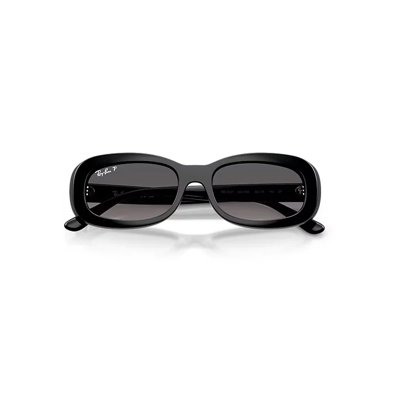 Rb2221 Sunglasses Black Frame Grey Lenses Polarized by Ray-Ban