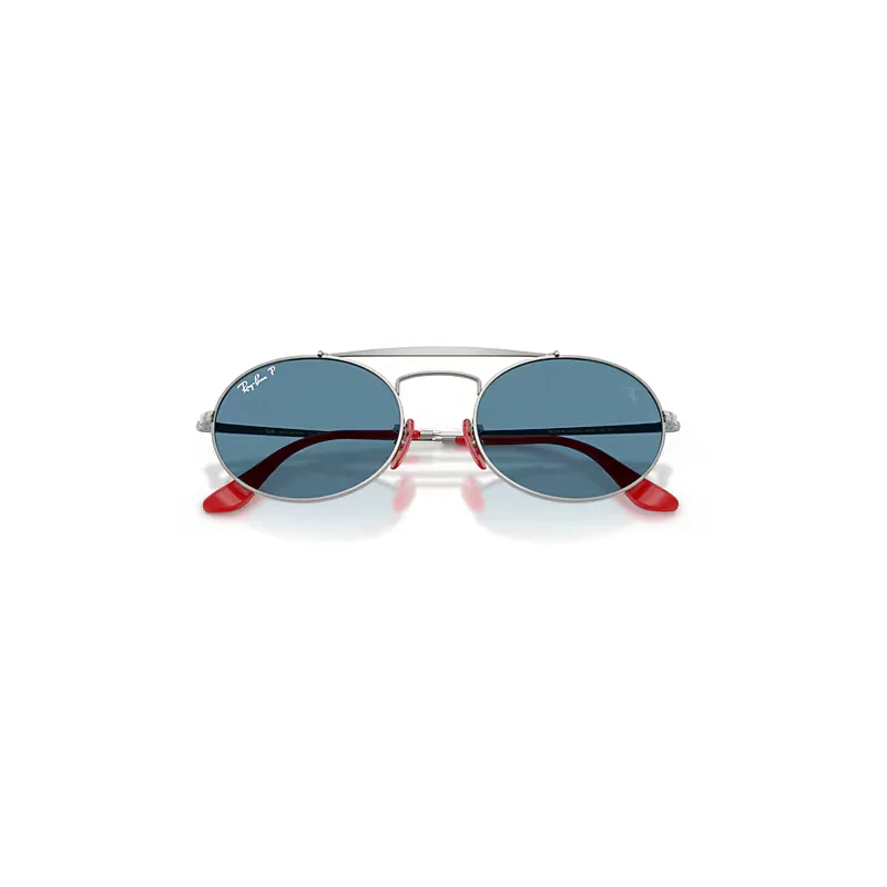 Rb3775m Scuderia Ferrari Collection Polarized+ Lenses Sunglasses Gunmetal Frame Blue Lenses Polarized