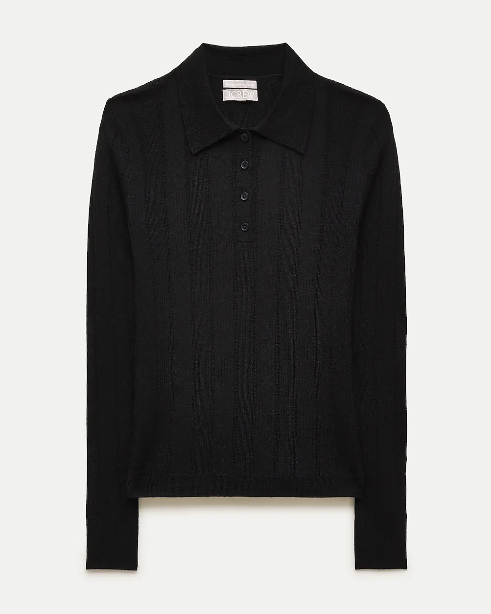 Long-Sleeve Sweater-Polo in Merino-Silk Blend by J.Crew