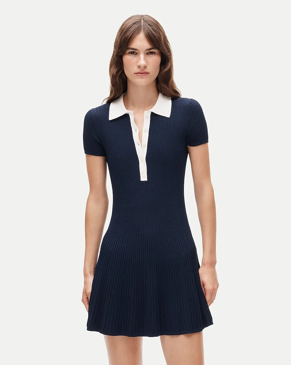 Cable-Knit Sweater-Polo Dress by J.Crew