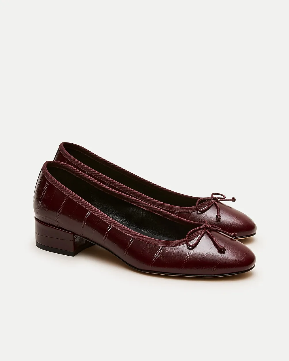 Teagan Ballet Pumps in Eel-Embossed Leather by J.Crew
